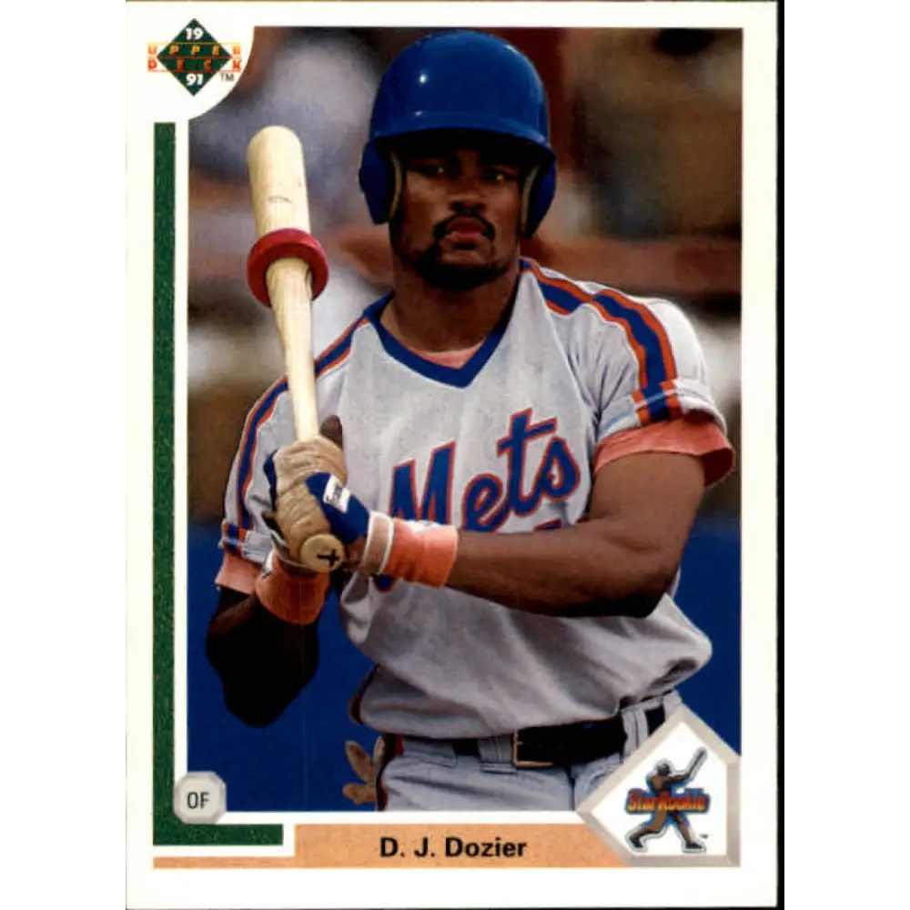 1991 Upper Deck #3 D.J. Dozier EX Excellent New York Mets Baseball Card  Image 1