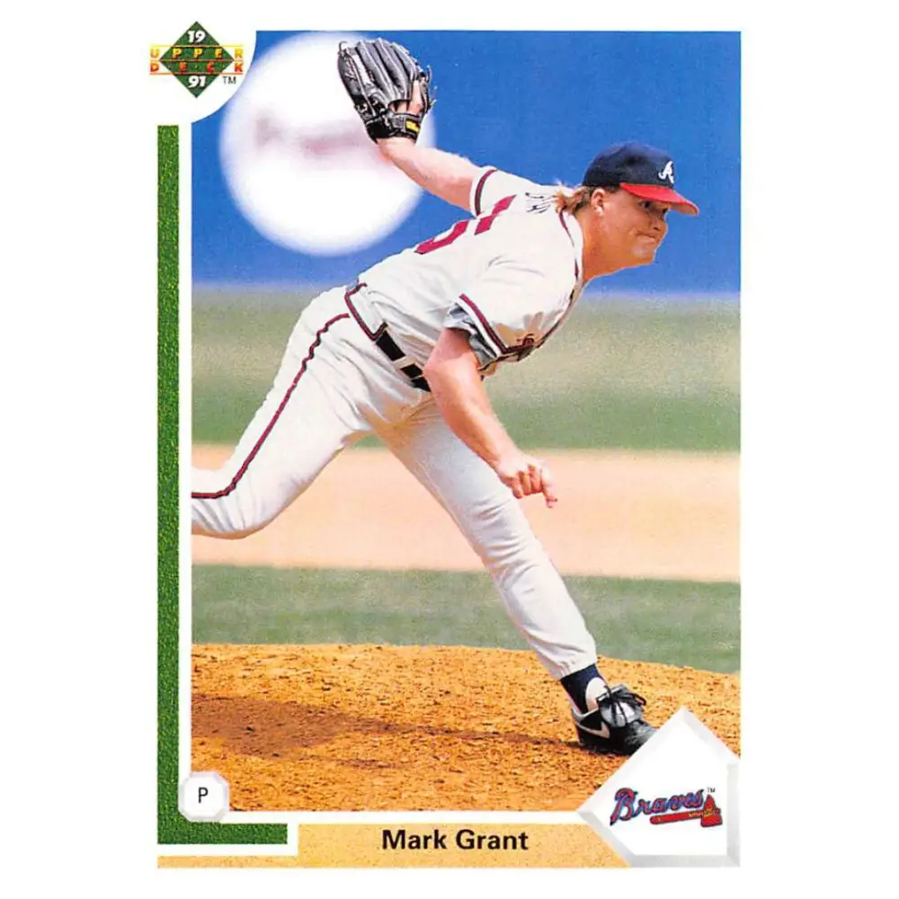 1991 Upper Deck #301 Mark Grant EX Excellent Atlanta Braves Baseball Card  Image 1