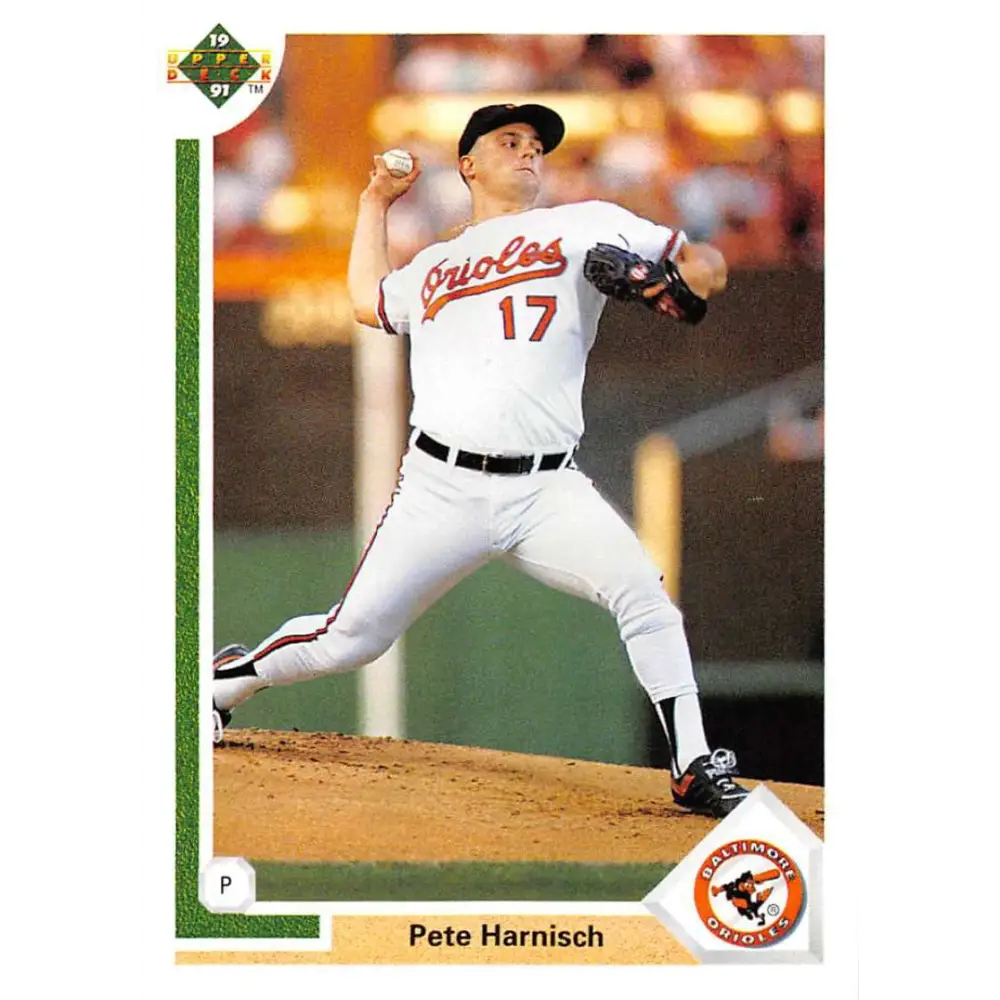 1991 Upper Deck #302 Pete Harnisch EX Excellent Baltimore Orioles Baseball Card  Image 1