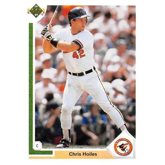 1991 Upper Deck #306 Chris Hoiles EX Excellent Baltimore Orioles Baseball Card  Image 1