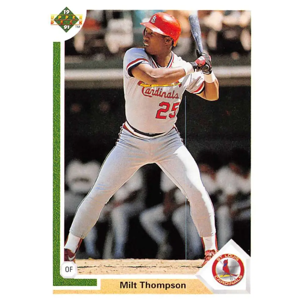 1991 Upper Deck #309b Milt Thompson EX Excellent St. Louis Cardinals Baseball Card  Image 1