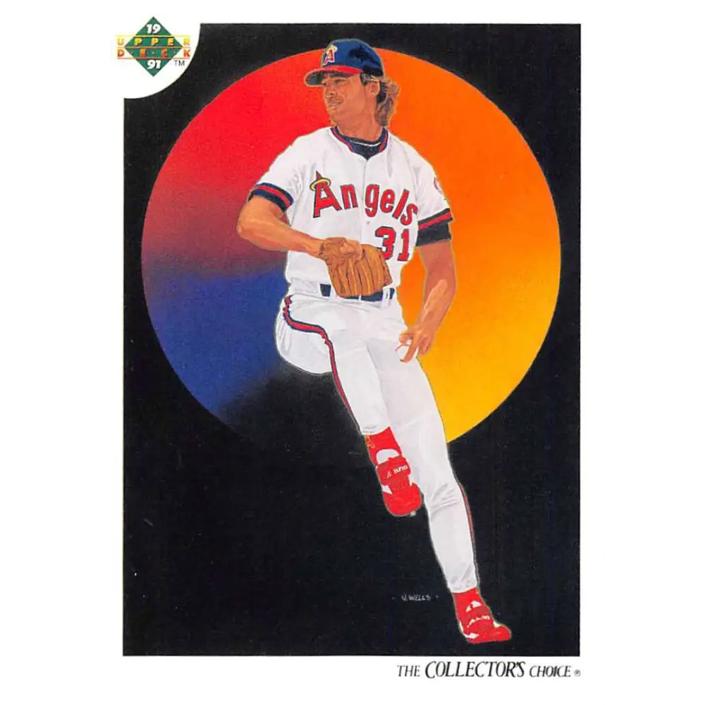 1991 Upper Deck #31 Chuck Finley EX Excellent California Angels Baseball Card  Image 1