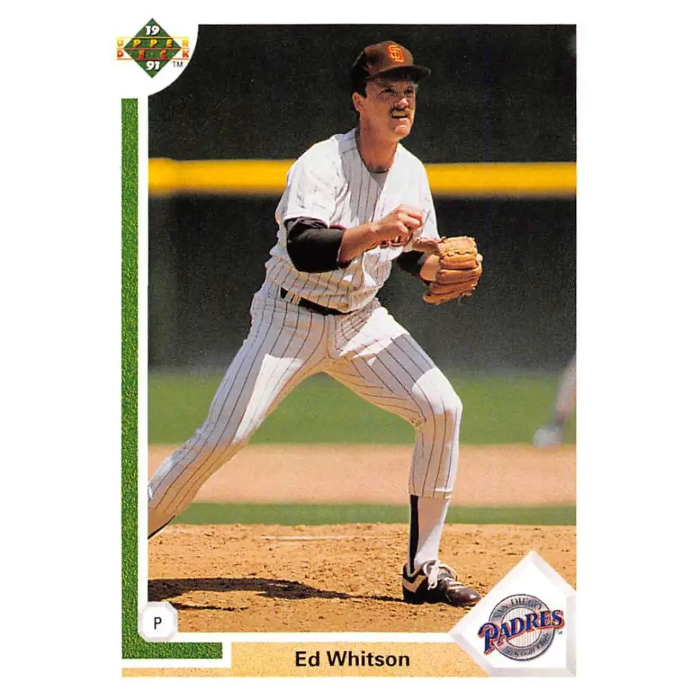 1991 Upper Deck #312 Ed Whitson EX Excellent San Diego Padres Baseball Card  Image 1