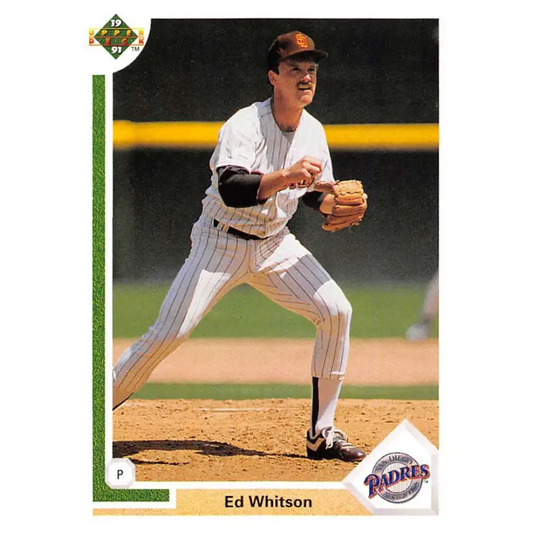 1991 Upper Deck #312 Ed Whitson EX Excellent San Diego Padres Baseball Card  Image 1