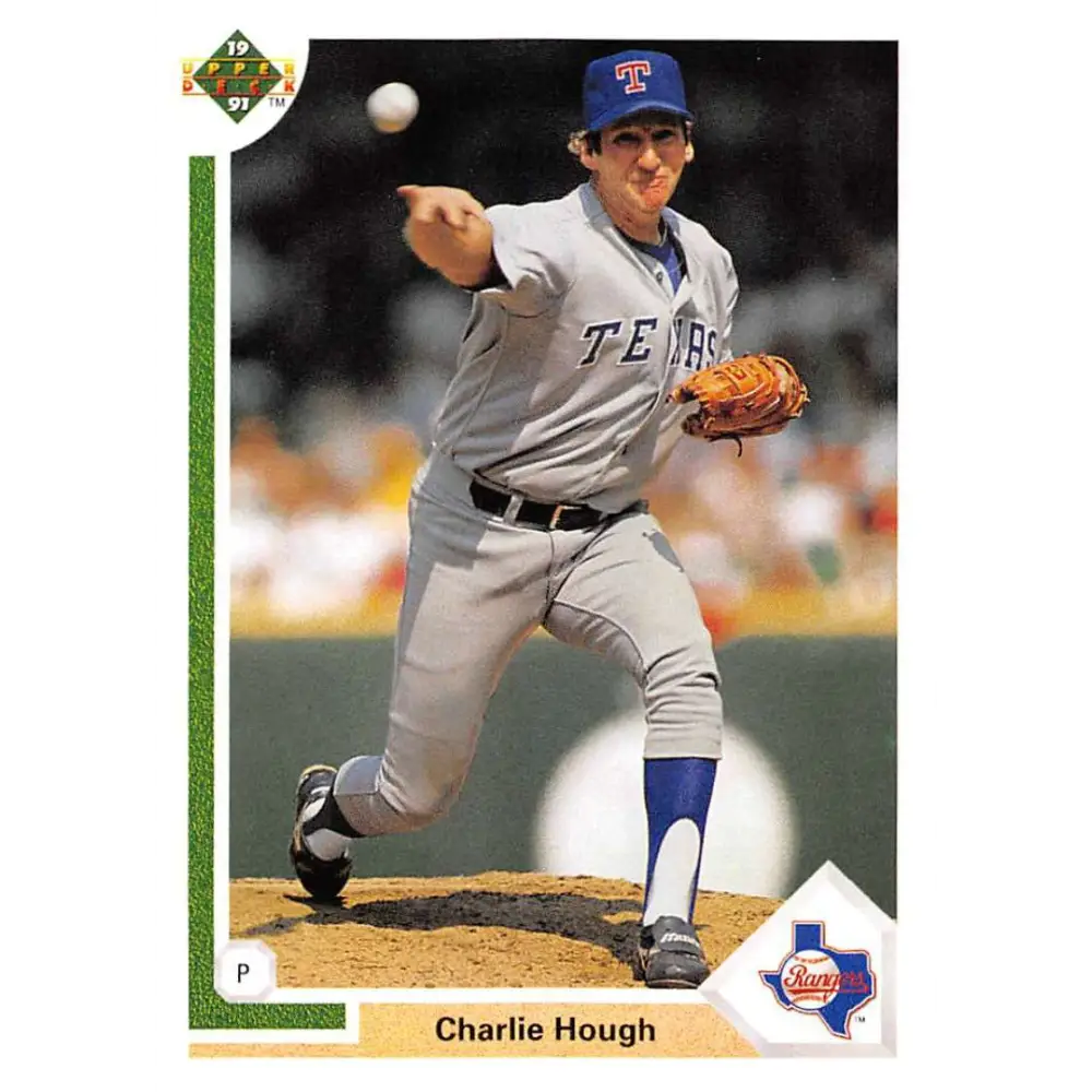 1991 Upper Deck #313 Charlie Hough EX Excellent Texas Rangers Baseball Card  Image 1