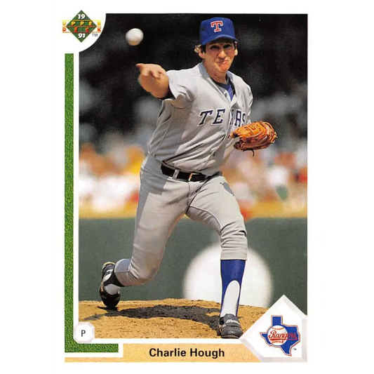 1991 Upper Deck #313 Charlie Hough EX Excellent Texas Rangers Baseball Card  Image 1