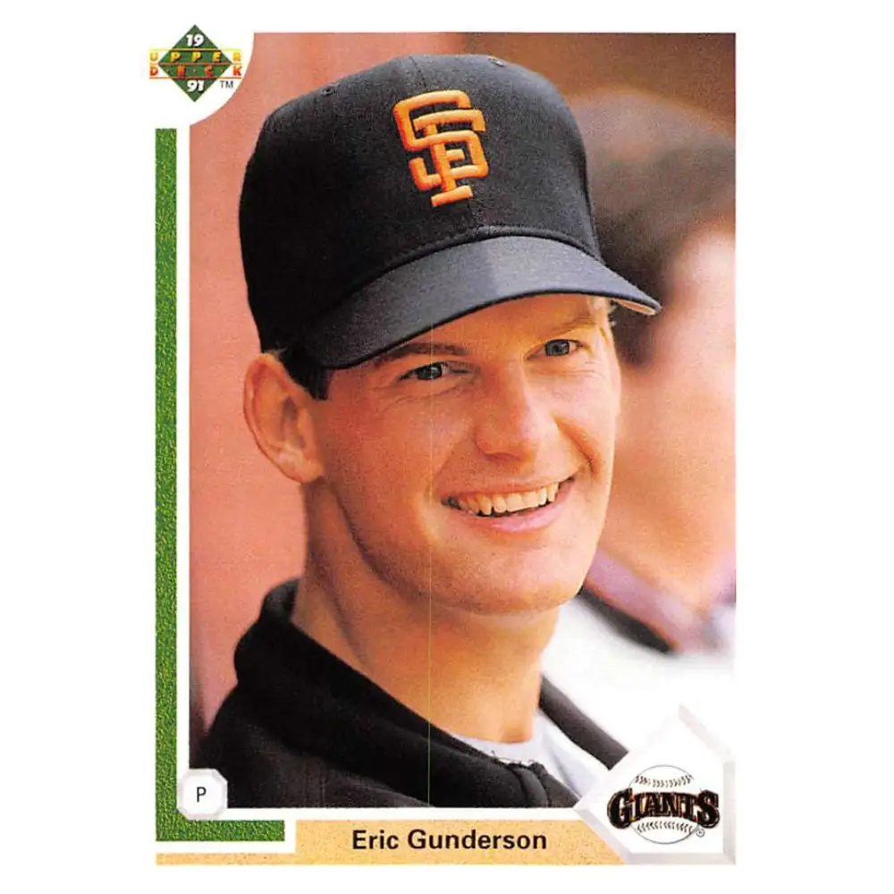 1991 Upper Deck #315 Eric Gunderson NM-MT San Francisco Giants Baseball Card Image 1
