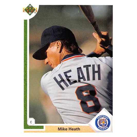 1991 Upper Deck #318 Mike Heath EX Excellent Detroit Tigers Baseball Card  Image 1