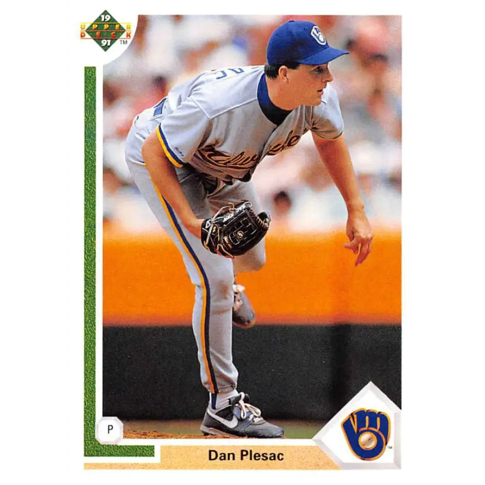 1991 Upper Deck #322 Dan Plesac NM-MT Milwaukee Brewers Baseball Card Image 1