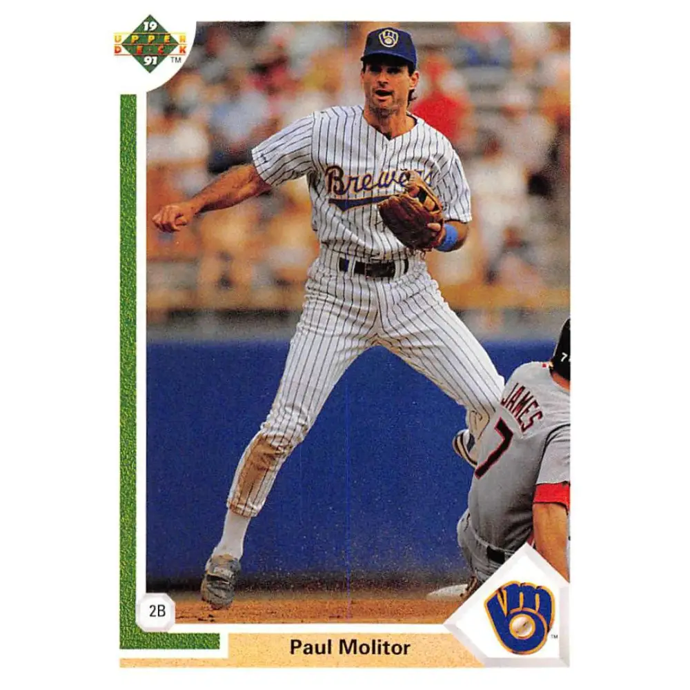 1991 Upper Deck #324 Paul Molitor EX Excellent Milwaukee Brewers Baseball Card  Image 1