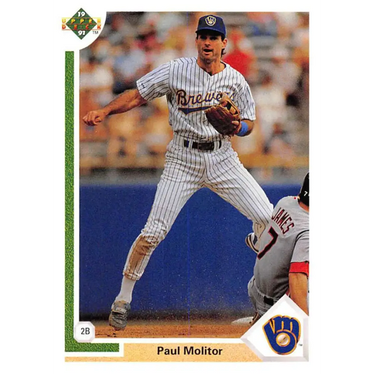 1991 Upper Deck #324 Paul Molitor NM-MT Milwaukee Brewers Baseball Card Image 1