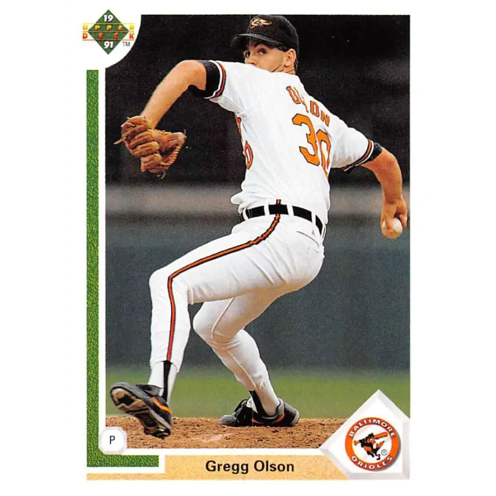 1991 Upper Deck #326 Gregg Olson NM-MT Baltimore Orioles Baseball Card Image 1