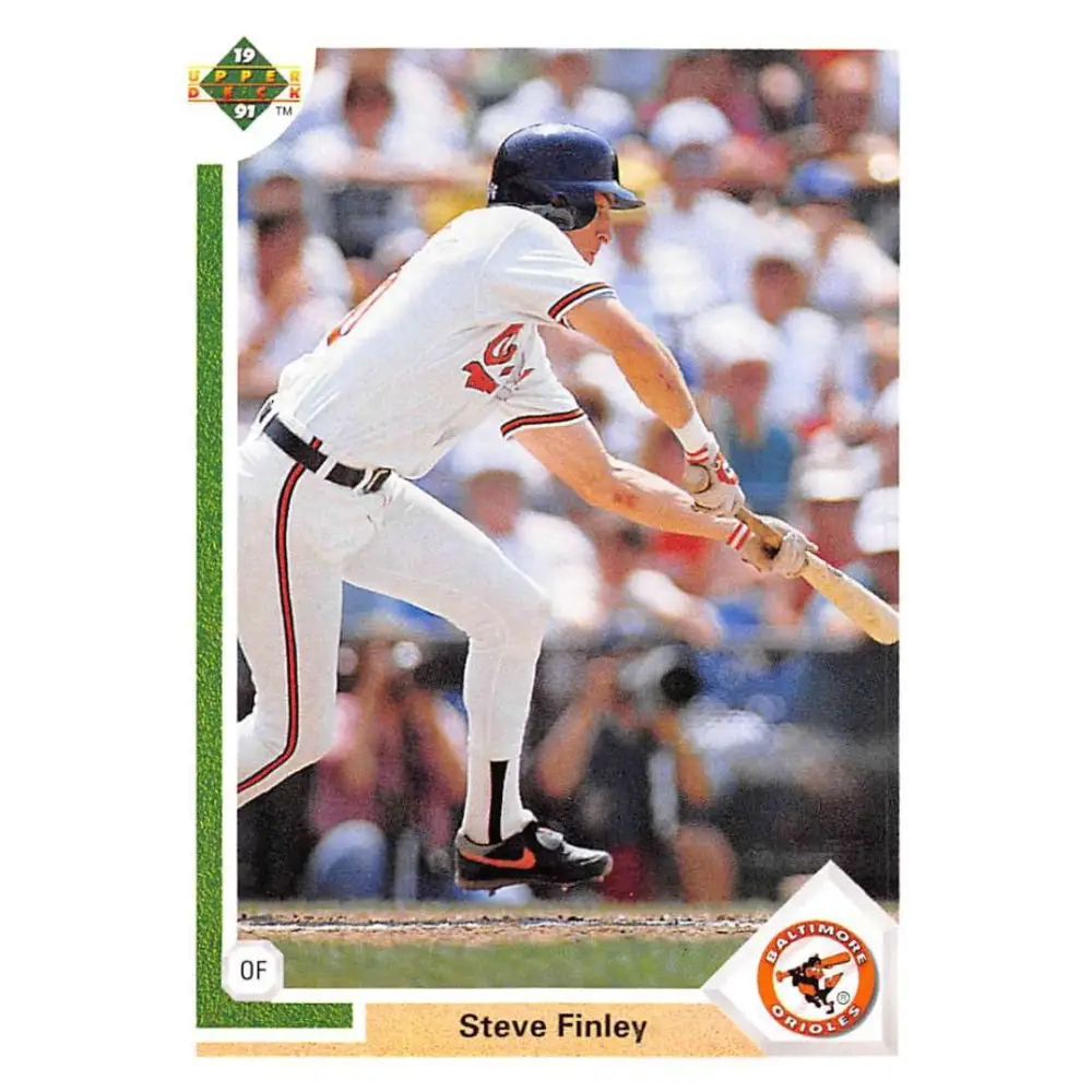 1991 Upper Deck #330 Steve Finley EX Excellent Baltimore Orioles Baseball Card  Image 1
