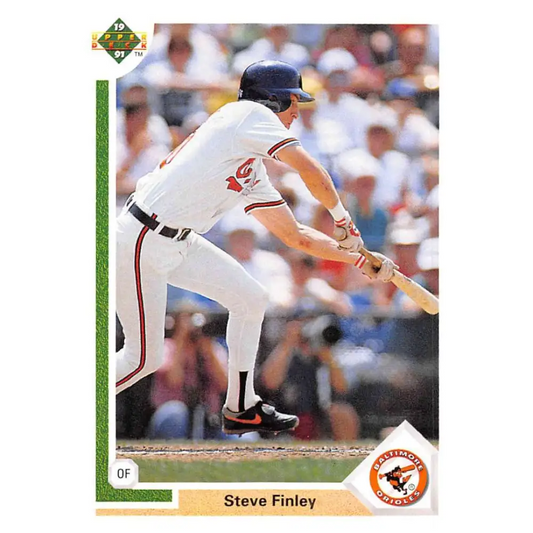 1991 Upper Deck #330 Steve Finley EX Excellent Baltimore Orioles Baseball Card  Image 1