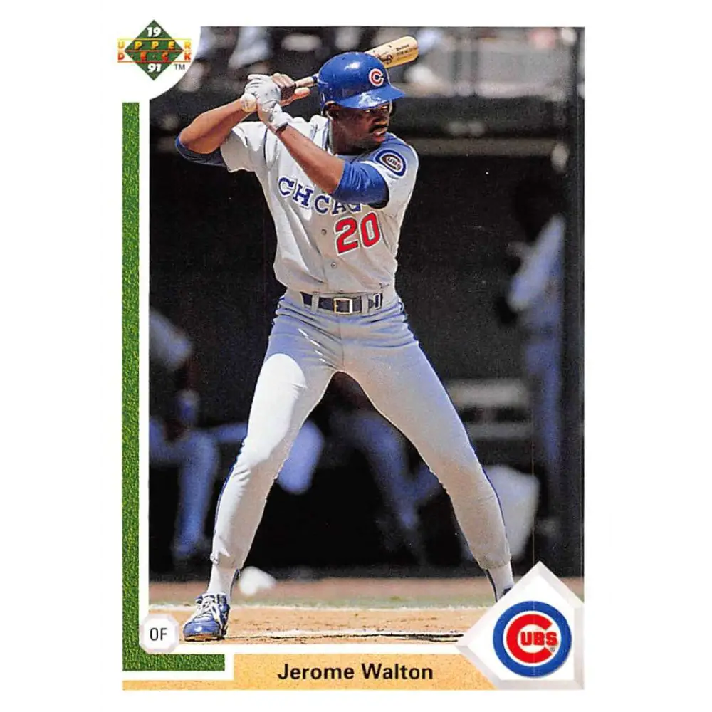 1991 Upper Deck #332 Jerome Walton EX Excellent Chicago Cubs Baseball Card  Image 1