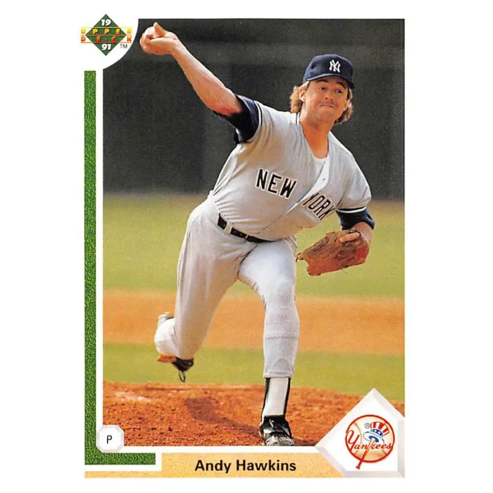1991 Upper Deck #333 Andy Hawkins NM-MT New York Yankees Baseball Card Image 1