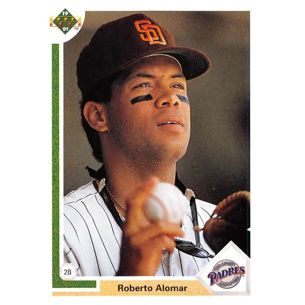 1991 Upper Deck #335 Roberto Alomar EX Excellent San Diego Padres Baseball Card  Image 1