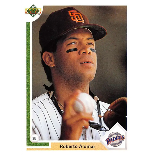 1991 Upper Deck #335 Roberto Alomar NM-MT San Diego Padres Baseball Card Image 1
