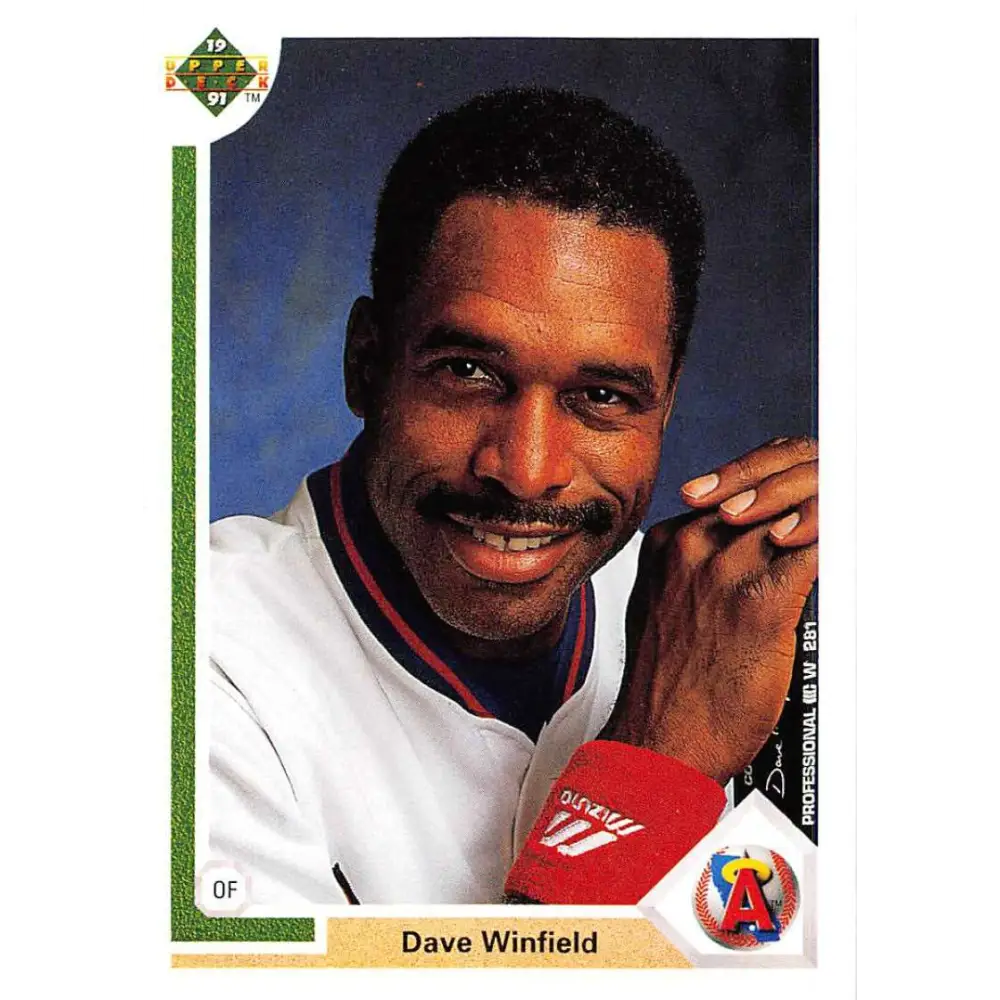 1991 Upper Deck #337 Dave Winfield EX Excellent California Angels Baseball Card  Image 1