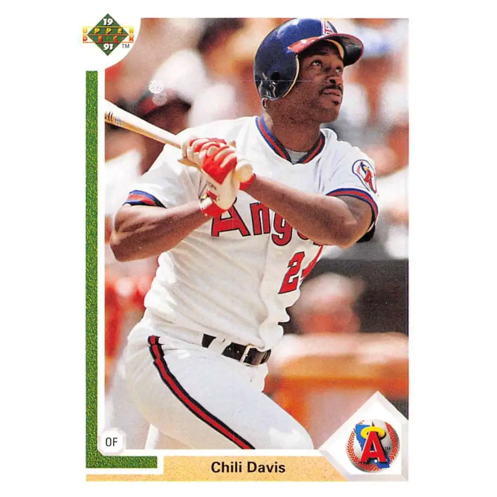 1991 Upper Deck #339 Chili Davis EX Excellent California Angels Baseball Card  Image 1