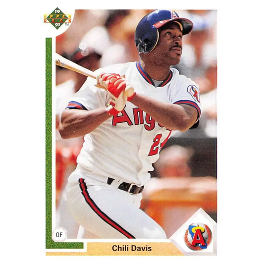 1991 Upper Deck #339 Chili Davis EX Excellent California Angels Baseball Card  Image 1