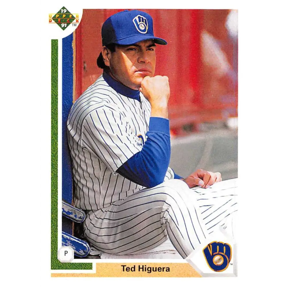 1991 Upper Deck #341 Teddy Higuera NM-MT Milwaukee Brewers Baseball Card Image 1