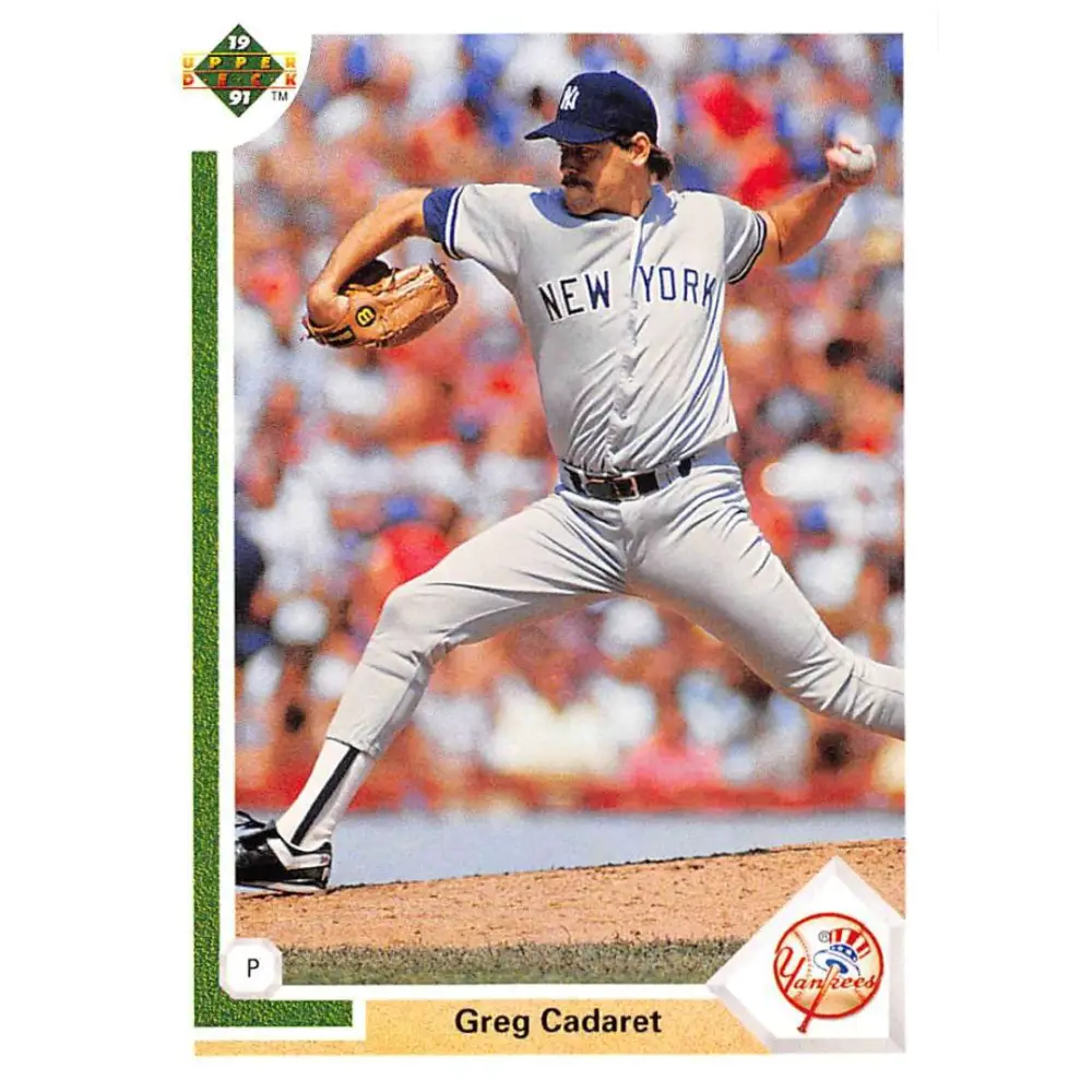 1991 Upper Deck #343 Greg Cadaret EX Excellent New York Yankees Baseball Card  Image 1