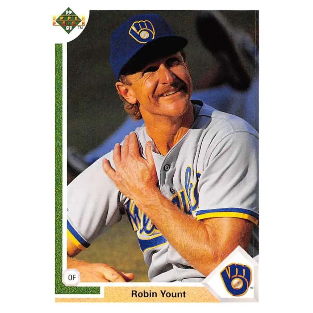 1991 Upper Deck #344 Robin Yount NM-MT Milwaukee Brewers Baseball Card Image 1