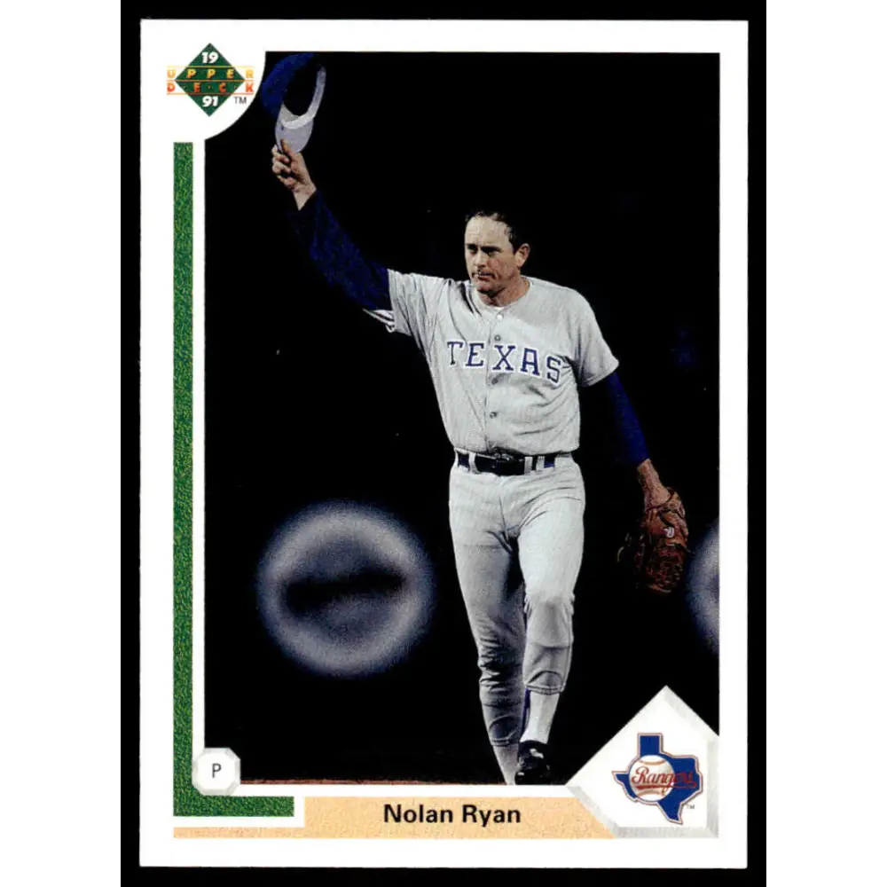 1991 Upper Deck #345 Nolan Ryan EX/NM Texas Rangers Baseball Card Image 1