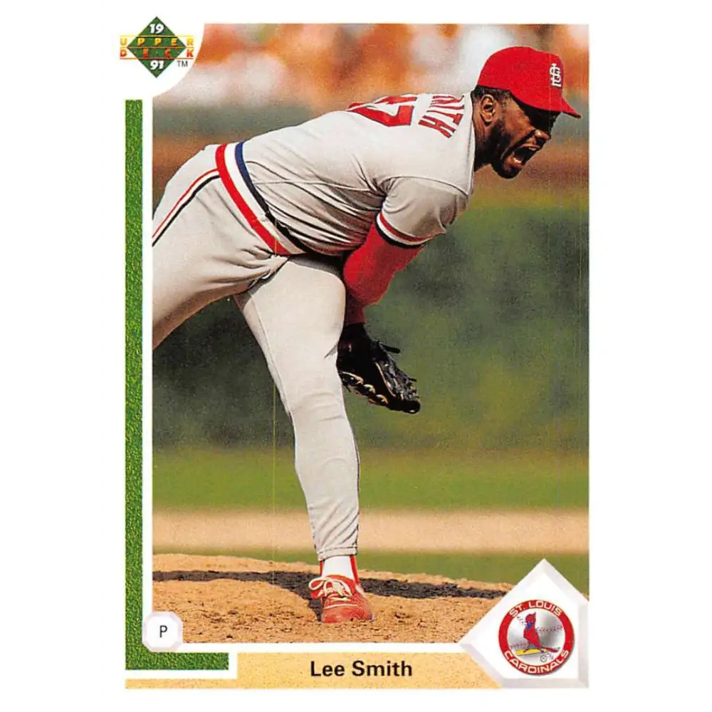 1991 Upper Deck #348 Lee Smith NM-MT St. Louis Cardinals Baseball Card Image 1