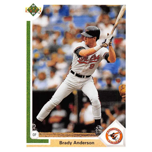 1991 Upper Deck #349 Brady Anderson NM-MT Baltimore Orioles Baseball Card Image 1