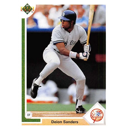 1991 Upper Deck #352 Deion Sanders EX Excellent New York Yankees Baseball Card  Image 1
