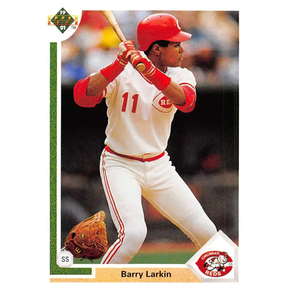 1991 Upper Deck #353 Barry Larkin NM-MT Cincinnati Reds Baseball Card Image 1