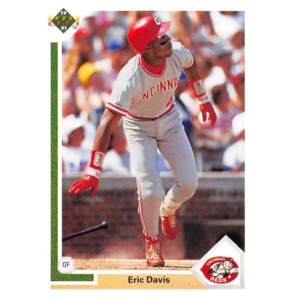 1991 Upper Deck #355 Eric Davis EX Excellent Cincinnati Reds Baseball Card  Image 1