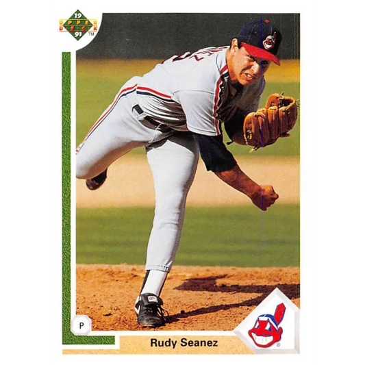 1991 Upper Deck #358 Rudy Seanez NM-MT Cleveland Indians Baseball Card Image 1