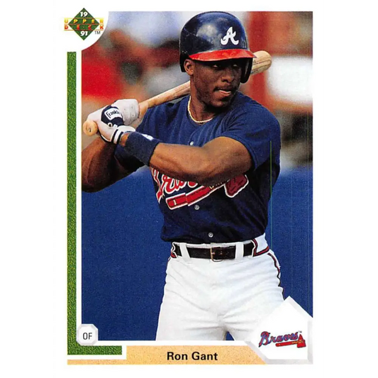1991 Upper Deck #361 Ron Gant NM-MT Atlanta Braves Baseball Card Image 1