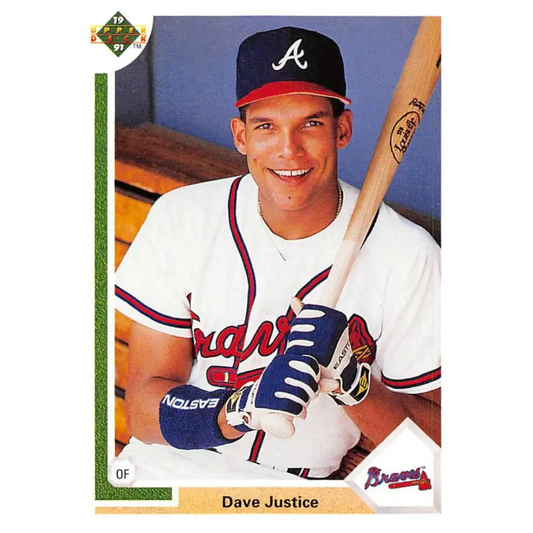 1991 Upper Deck #363 David Justice EX Excellent Atlanta Braves Baseball Card  Image 1