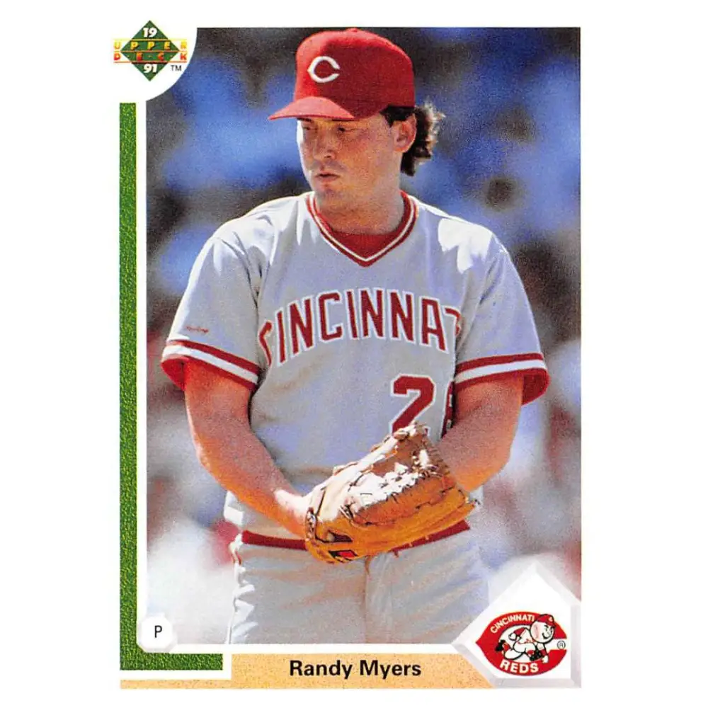 1991 Upper Deck #371 Randy Myers EX Excellent Cincinnati Reds Baseball Card  Image 1