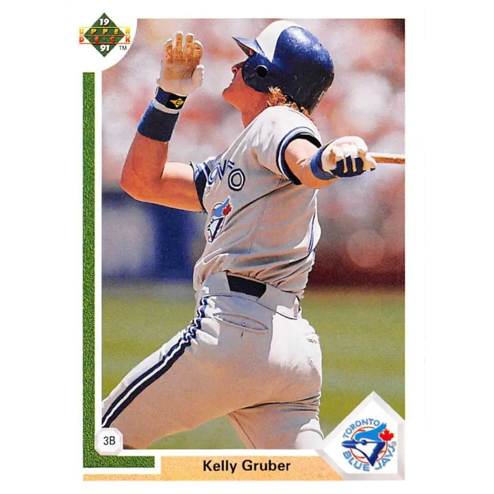 1991 Upper Deck #374 Kelly Gruber EX Excellent Toronto Blue Jays Baseball Card  Image 1