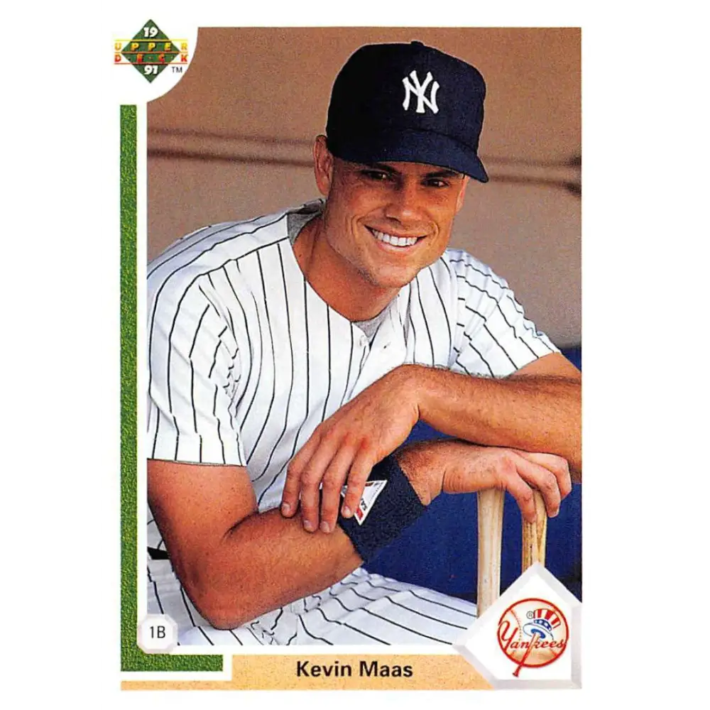 1991 Upper Deck #375 Kevin Maas EX Excellent New York Yankees Baseball Card  Image 1