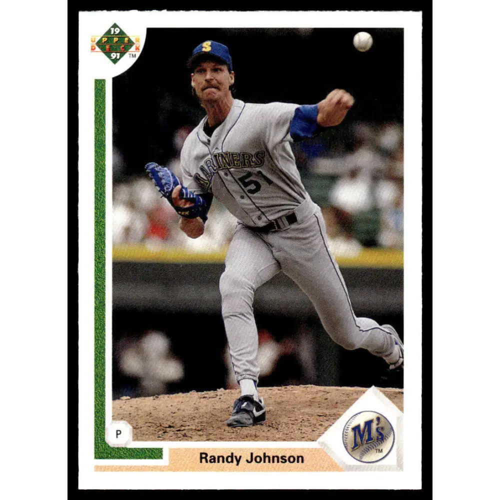 1991 Upper Deck #376 Randy Johnson NM-MT Seattle Mariners Baseball Card Image 1