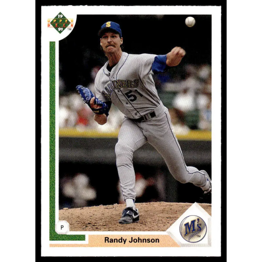 1991 Upper Deck #376 Randy Johnson NM-MT Seattle Mariners Baseball Card Image 1