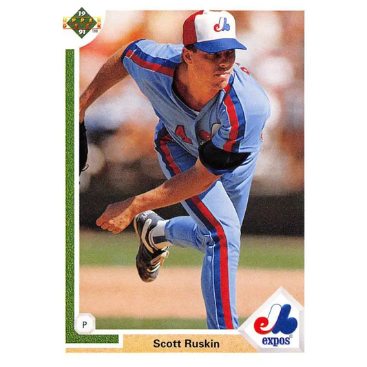 1991 Upper Deck #383 Scott Ruskin NM-MT Montreal Expos Baseball Card Image 1