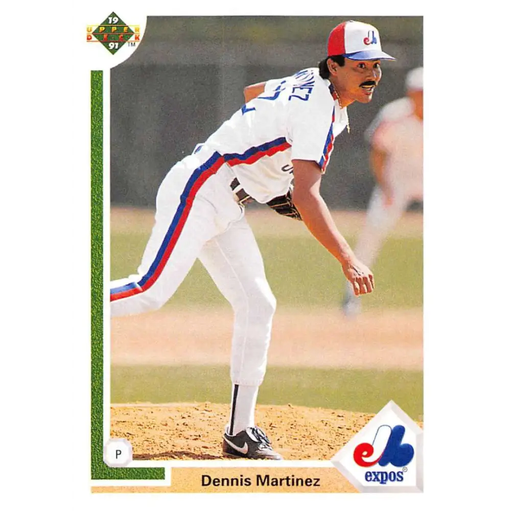 1991 Upper Deck #385 Dennis Martinez EX Excellent Montreal Expos Baseball Card  Image 1