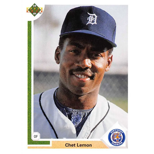 1991 Upper Deck #389 Chet Lemon NM-MT Detroit Tigers Baseball Card Image 1