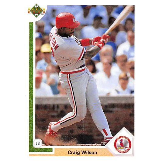 1991 Upper Deck #390 Craig Wilson EX Excellent RC Rookie St. Louis Cardinals Baseball Card  Image 1