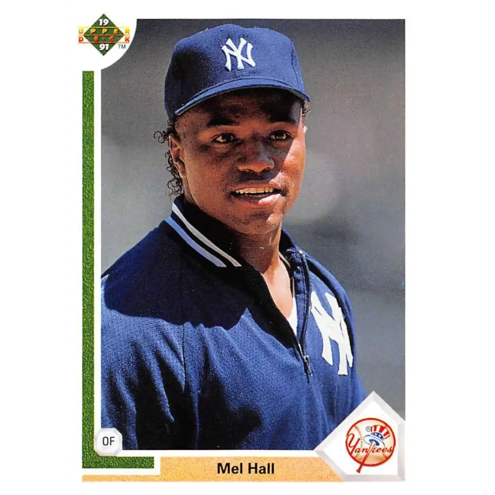 1991 Upper Deck #392 Mel Hall EX Excellent New York Yankees Baseball Card  Image 1