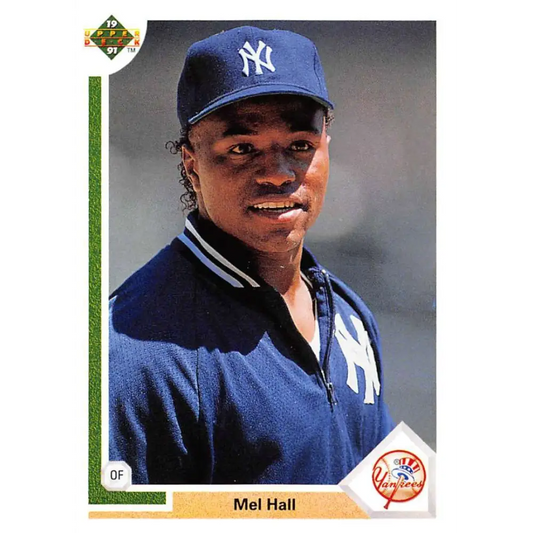 1991 Upper Deck #392 Mel Hall EX Excellent New York Yankees Baseball Card  Image 1