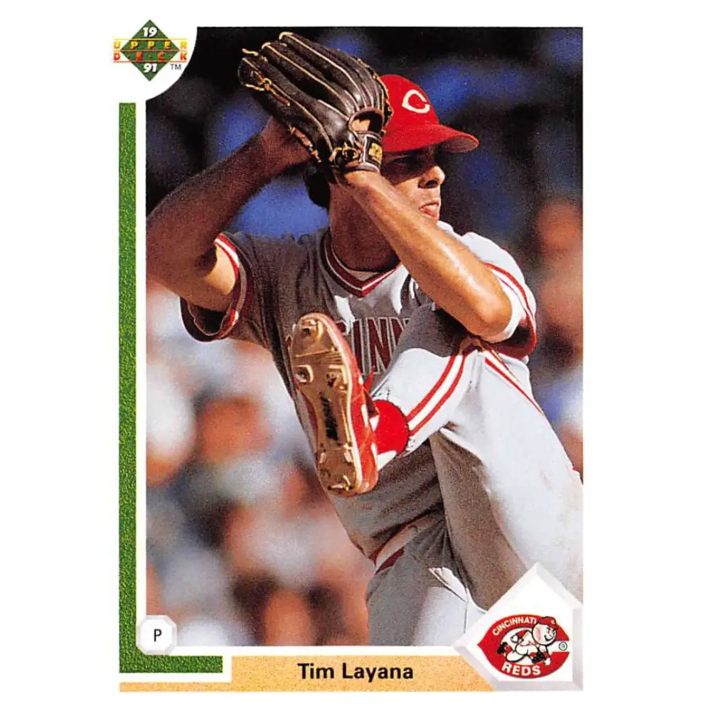 1991 Upper Deck #396 Tim Layana NM-MT Cincinnati Reds Baseball Card Image 1