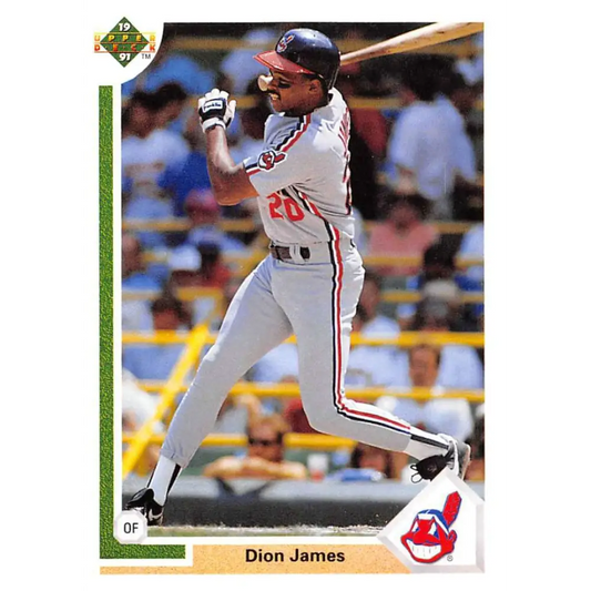 1991 Upper Deck #399 Dion James NM-MT Cleveland Indians Baseball Card Image 1